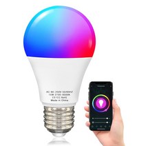 스마트전구 LED IOT Tuya 스마트 와이파이 E27 LED 전구 15E/9W 알렉사 구글 홈 Yandex 앨리스 100-240, 01 WHITE, 02 15W B22