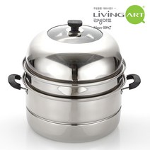 리빙아트 스텐 3단 찜기, 36cm, 1개