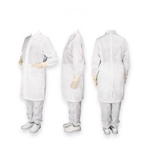 크린룸 제전 방진 가운 제전복 Y카라 스카이블루4XL, 화이트S, 화이트S