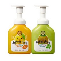 [홍스타]해피바스 레몬이랑 손씻자 키위랑 손씻자 버블 핸드워시 손세정제, ☆해피바스 키위랑손씻자250ml 1개