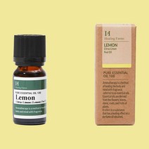 힐링팜스 영국 천연 아로마 에센셜 오일 10ml, 레몬 향 10ml, 1개