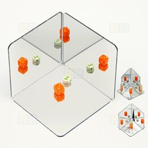 거울로 재미있는 장난감 만들기(사각형)(1인용)/과학 실험 키트 교구 도구 만들기