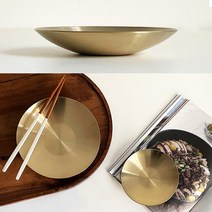 [쿠커스 판다] 리빙아트 티타늄 궁중찬기 5size (SUS304 스텐) 골드 무광 궁중 찬기 스탠 반찬기 스테인레스 접시 그릇 샐러드볼 불고기 국물대접 한정식기 한식 업소용, 4호 [17cm]