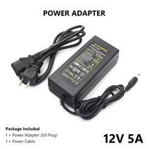 DC 12V 5A 전원 공급 장치 어댑터 미국/EU/UK/AU AC100-240V 충전기 변환기 변압기 라디오 시스템 허브 ADSL 모뎀, [01] 12V 5A US Plug, 01 12V 5A  Plug