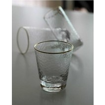 카라멜샵 골드림 유리컵 골드라인 글라스 쥬스컵 320ml 언더락