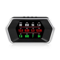 HUD 증강현실 매립형 반사 블루투스공장 가격 p17 hud obd2 헤드 업 디스플레이 자동차 gps 게이지 탐색 디지털 속도계 프로젝터 터보 오일 온도 car, P17 OBD GPS, P17 OBD GPS
