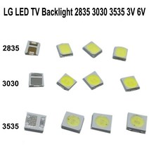 호환 TV 모니터 백라이트 수리 교체 50-100pcs LG led tv pc 2835 3030 3535 3V 6V 1W 3W 키트 electronique lcd 흰색, [04] 3030 6V, [02] 100PCS