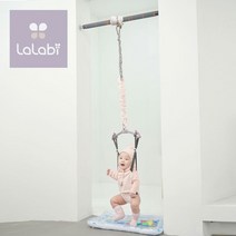 라라비 포터블 점퍼루 휴대용 점퍼 도어 철봉 문틀 설치 쏘서, 03.도어형포터블그네+점퍼루세트_클래식블루