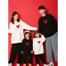 QZZ0011 엄마랑 아들 하트 맨투맨 모자 모녀 맘커플 패밀리룩 등하원룩