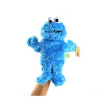 마리오네트인형 꼭두각시 인형 마리오네트 인형극 30cm 대형 사랑스러운 만화 엘모 쿠키몬스터 오스카 세서미 스트리트 부드러운 플러시 장난감 손 어린이 선물, 쿠키 몬스터, 약 30cm