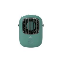 토큰 휴대용 선풍기 목걸이형 미니선풍기, 다크 그린