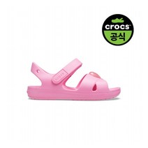 [크록스] 공식 키즈 CLASSIC CROSS STRAP SANDAL PS PLM (20S