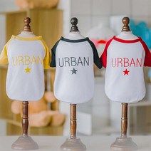 펫라이엇 강아지옷재고정리 고양이 봄 여름 URBAN 나그랑 티셔츠 데일리 애견실내복외출복, SL1-23_레드