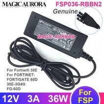 노트북 어댑터 FORTINET FSP036-RAB 용 12V 3A AD036RAB-FTN3 FSP 스위칭 전원 30E-3G4G 60E FG-60D 36W 충전기 FSP036-RBB, [05] With EU Power Cord