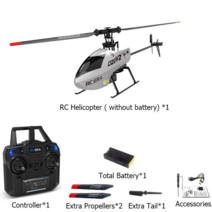 C129 V2 RC헬리콥터 ERA 6채널 원격 컨트롤러 실내 야외 항공기 입문용 중급용 선물, 1Battery