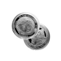 크리 에이 티브 기념품 Dogecoin 기념 동전 아연 합금 메달 골드 도금 실버 금속 배지 장식 가상 1pcs, [03] 04