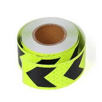 반사스티커 안전경고 테이프 화살표 교통안전 10cm, 그린 블랙 10cm x 3m