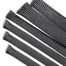 1mm-100mm 검은 색 확장 가능 편조 나일론 메쉬 PET 슬리브 케이블 슬리브/외장/자동 배선 하네스 기기, 01 Black_08 16mm  1Meter