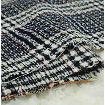 트위드 원단 자켓 코트오드레 패브릭