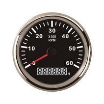 85mm 타코미터 Hourmeter 방수 트럭 자동차 차량용 보트 디젤 엔진 Tacho 미터 센서 게이지 REV 카운터 빨, 08 6K BS