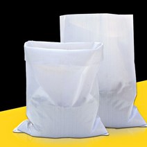 다용도 화이트 PP 마대 특수 열전단 공법 택배 화물 농업 상품 캠핑 소금 모래 포대 자루 50개 한세트, 35x50