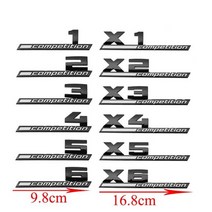 자동차 엠블럼 3D M 경쟁 스티커 ABS 배지 스타일링 로고 X1 X2 X3 X4 X5 X6 M1 M2 M3 M4 M5 M6 E39 E46 E90 E60 F10 F30, 22.매트 블랙 - 대회 168mm