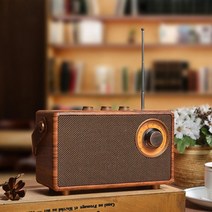 자작스피커 우드 나무 인테리어 retro radio small mini 휴대용 야외 음악 플레이어 블루투스 스피커 서브우퍼 홈 스피커 오디오 비디오, 로즈 골드
