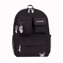 남녀공용 커플 산리오 쿠로미 데일리 백팩 중 고등 학생 책가방 캐주얼 여행 가방