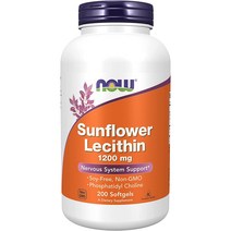 나우푸드 선플라워 레시틴 Sunflower Lecithin 1200mg 200소프트젤