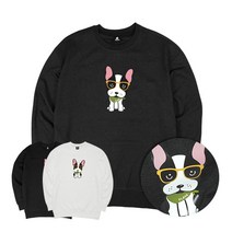 JYFASHION 프렌치불독 맨투맨 빅사이즈 오버핏 맨투맨 티셔츠 ~4XL
