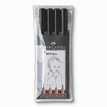 [알파] [파버카스텔]Faber-Castell PITT 아트펜 4본조, [5008753]갈색