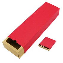 도나앤데코 슬라이드 선물상자 접이식 L, 레드, 5개입