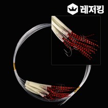 MTF 심해 갈치 축광 튜브 스커트 묶음바늘 갈치채비 10개입