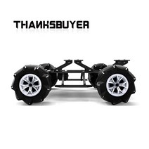 로봇강아지 스마트 강아지 로봇 인공지능 로봇개 메카넘 휠 자동차 4wd 전방향성 자동차 섀시 4wd 0.65a 2.6a 250rpm 460rpm for raspberry pi, 빅사이즈 2.6a 460rpm