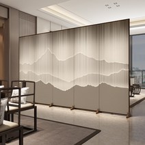 래핑 칸막이 파티션 장식 가벽 가림막 병풍 한식당, 패널1장 60x180CM 높은 실크 천