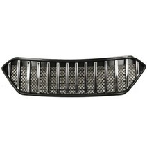 LED 조명 교체 ABS 그릴 그리드 메쉬 스타일 범퍼 마스크 커버 전면 중간 레이싱 그릴 현대 산타페 2016 2017, 크롬 조명 없음