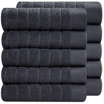 호텔수건 스트라이프 200g, 10장 다크그레이+다크그레이