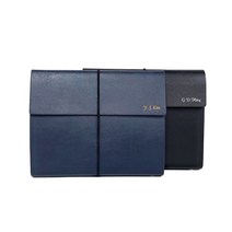 이니셜스 도어형 다이어리 / 이름 로고 각인 25절(A5) 32절(B6) 6공 시스템 2023 업무용 플래너, 클래식 스트링 도어형_네이비