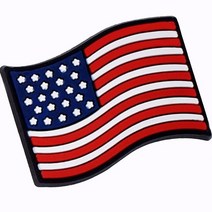 실내화 크록스 호환 악어의 매력을 위한 국기 액세서리 스니커즈 신발 장식 핀 여자 남자 미국 영국 러스 악어 청바지 1 피스 드롭 배송, [08] SA0028-008