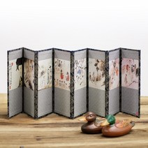 미니 병풍 인테리어 소품 한국 전통 옛날 장식 공예품 외국인 선물 기념품, B/김홍도의 풍속도