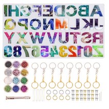 [Ever garden] 알파벳 키홀더 제작 스타터 키트 실리콘 몰드 레진 오르고나이트 uv레진 아로마 스톤 석고 수제 비누 촛불 수지 점토 실리콘 몰드 실리콘형 금형 빼기 빼기형 도구 심자