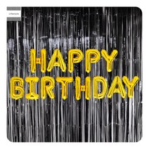 생일파티용품 골드 남편생일 환갑 벽장식 커튼 소품 HAPPY BIRTHDAY 글자 풍선, 단품, 단품