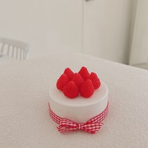 딸기 케이크 석고방향제 DIY 키트 만들기 세트, 브라운, 화이트머스크