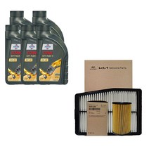 K5 DL3 하이브리드 훅스 플렉스 5 0W20(5L)/SP 순정 필터 엔진오일세트 2J000-L5100, 5000ml