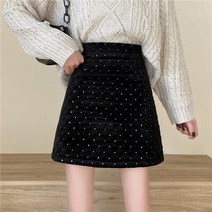 L.HOUSE STORE여성 패딩치마 누빔 퀼팅 미니 스커트 빅사이즈 A라인 스커트 플리츠스커트 니트스커트 여자청바지