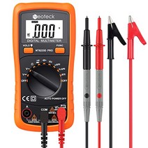 Neoteck 디지털 멀티미터 멀티 테스터 AC/DC 전압 전류 저항 자동차 멀티미터 전압계 전류계 백라이트 LCD 디스플레이가 있는 저항계-26973, 녹색