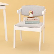 모던원목 고무나무 쿠션의자, 다크브라운, 1개