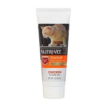 고양이용 Nutri-Vet 치킨 맛 젤 헤어볼 컨트롤 보충제 3온스 병
