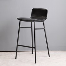 [리비니아] 철재 아일랜드 빈티지 홈바 식탁 바의자, 블랙