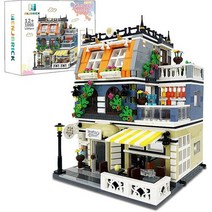 ENJBRICK 가든 호텔 조립 광장 빌딩 키트 십대 및 성인을위한 모듈 형 하우스 블록 모델 세트 수집 가능한 디스플레이 장난감 1316PCS